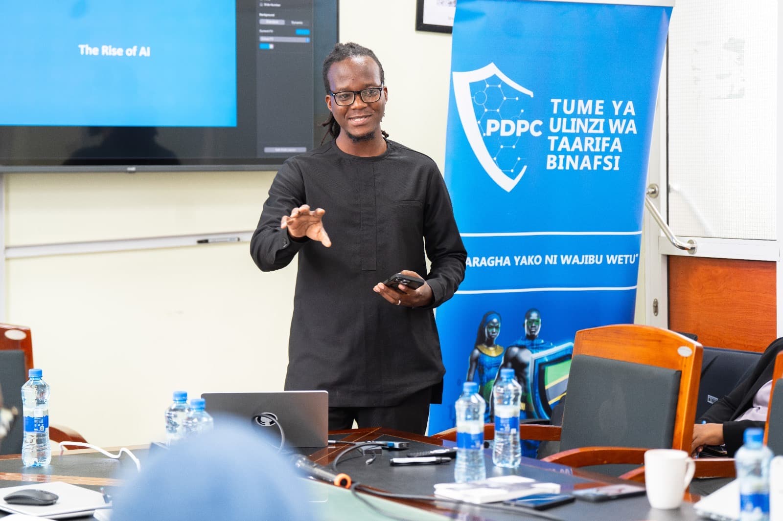 LogAI facilitator leading an AI training session
